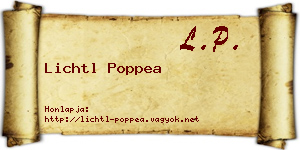 Lichtl Poppea névjegykártya